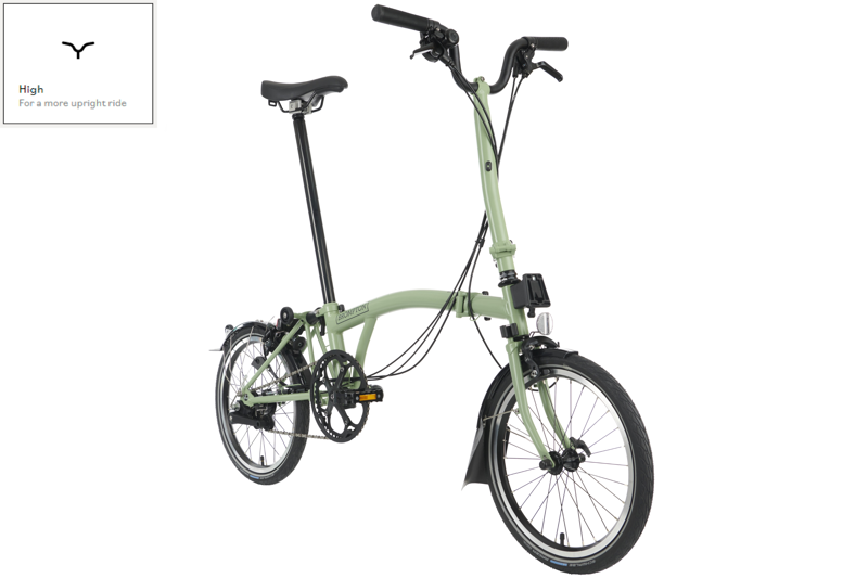Brompton C Line Explore Folding Bike 2024 in Matcha Green-5